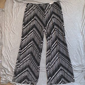 Chico’s KNIT KIT DOTTED ZIG-ZAG PALAZZO PANTS
